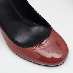 Pre Owned Prada Sports Vermilion Patent Leather Pumps Size 38.5