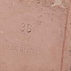 Pre Owned Prada Black Patent Leather Logo Embellished Flats Size 36