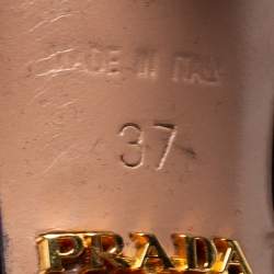 Pre Owned Prada Black Satin Slingback Sandals Size 37