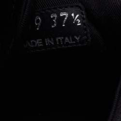 Pre Owned Prada Black Canvas Wheel Cassetta Low-Top Sneakers Size 37.5