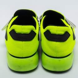 Prada Neon Green/Black Mesh Cloudbust Low Top Sneakers Size 40