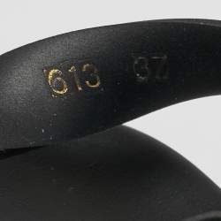 Pre Owned Prada Black Rubber Platform Sandals Size 37