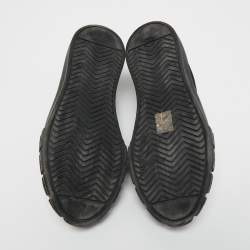 Prada Black Nylon Lug Sole Platform Low Top Sneakers Size 38