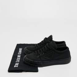 Prada Black Nylon Lug Sole Platform Low Top Sneakers Size 38
