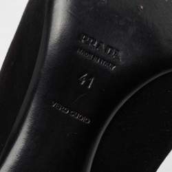 Pre Owned Prada Black Suede Pointed Toe Pumps Size 41
