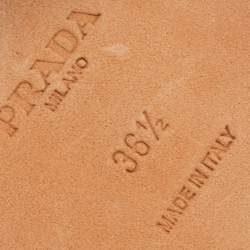 Pre Owned Prada Green Velvet Slingback Flat Slides Size 36.5