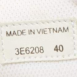 Pre Owned Prada Sport Beige Patent Leather Lace Up Low Top Sneakers Size 40