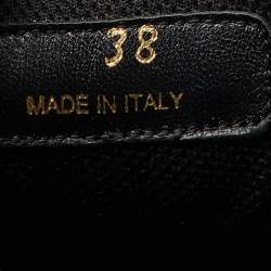 Pre Owned Prada Black Fabric Crystal Embellished Low Top Sneakers Size 38