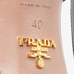 Prada Black Patent Leather Strappy Platform Sandals Size 40