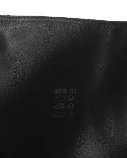 مملوكة مسبقًا حذاء بوت برادا جلد أسود لوسط الساق مقاس 38.5