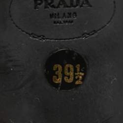 Pre Owned Prada Brown/Black Suede and Patent Leather Cap Toe Pumps Size 39.5