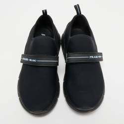 Pre Owned Prada Black Nylon Cloudbust Low Top Sneakers Size 36