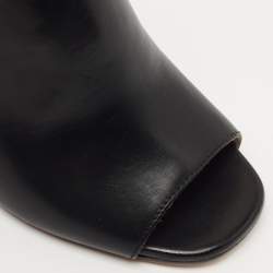 Pre Owned Prada Black Leather Open Toe Ankle Strap Sandals Size 35