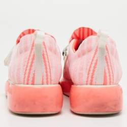 Prada Pink Fabric Slip On Sneakers Size 38