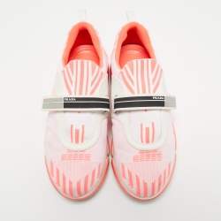 Prada Pink Fabric Slip On Sneakers Size 38