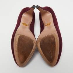 Prada Burgundy Suede Pumps Size 36