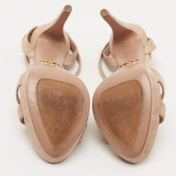Prada Beige Suede Platform Ankle Strap Sandals Size 35.5