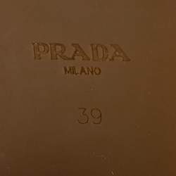 Pre Owned Prada Grey Suede Mid Calf Length Boots Size 39