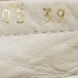 Pre Owned Prada White Leather Penny Slip On Loafers Size 39