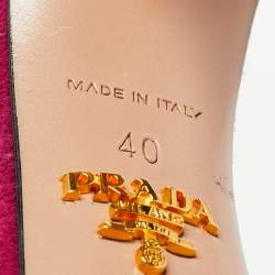 Pre Owned Prada Purple Suede T Bar Ankle Strap Pumps Size 40