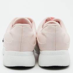 Pre Owned Prada Pink Neoprene Beads Embellished Cloudbust Lace Up Sneakers Size 38.5