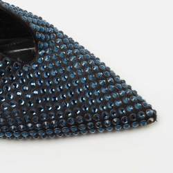 Prada Black Suede Rockstud Pointed Toe Mules Size 39
