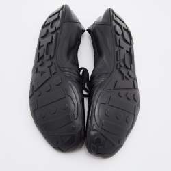 Pre Owned Prada Sport Black Patent Leather Lace-up Scrunch Flats Size 35