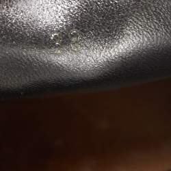 Prada Metallic Grey Brogue Leather Platform Lace Up Derby Size 38
