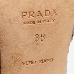 Prada Pink Python Leather Ankle Strap Sandals Size 38