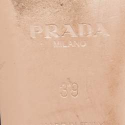 Pre Owned Prada Black Patent Leather Ballet Flats Size 39