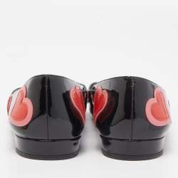 Pre Owned Prada Black Patent Leather Ballet Flats Size 39
