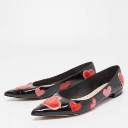Pre Owned Prada Black Patent Leather Ballet Flats Size 39