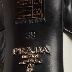 Prada Tricolor Leather and Rubber Slingback Pumps Size 39