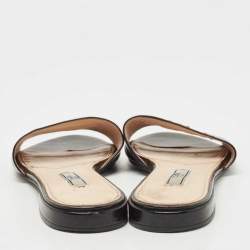 Prada Black Patent Leather Slide Flats Size 36  