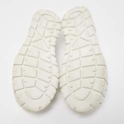 Pre Owned Prada White Sequins Low Top Sneakers Size 38