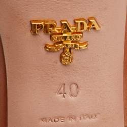 Prada Brown Leather T Strap Ankle Strap Sandals Size 40