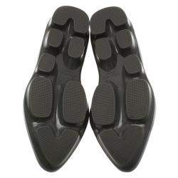 Pre Owned Prada Black Leather Platform Penny Loafers Size 39