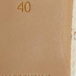 Pre Owned Prada Brown Leather Platform Ankle Strap Sandals Size 40