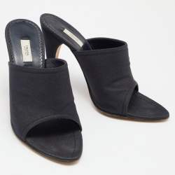 Prada Dark Blue Denim Platform Slide Size 38.5