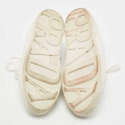 Prada White Quilted Leather Low Top Sneakers Size 41.5 