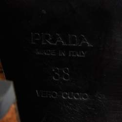 Prada Brown Suede Strappy Platform Sandals Size 38