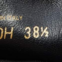 Pre Owned Prada Black Neoprene Crystal Embellished Slip On Sneakers Size 38.5