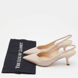 Pre Owned حذاء كعب عالي برادا جلد فضي مقدمة مدببة فتحة كعب مقاس 38