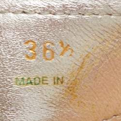 Prada Silver Leather Platform Slingback Sandals Size 36.5