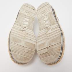 Prada Silver Leather Platform Slingback Sandals Size 36.5