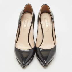 Pre Owned Prada Black Patent Leather Platform Pumps Size 38