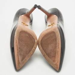 Pre Owned Prada Black Patent Leather Platform Pumps Size 38