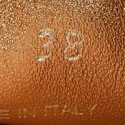 Pre Owned Prada Blue/Black Leather Slingback Flat Slides Size 38