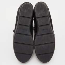 Pre Owned Prada Sport Black Suede High Top Wedge Sneakers Size 38