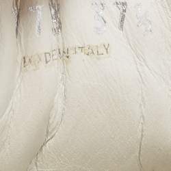 مملوكة مسبقًا Prada White Leather Comic Strip Low Top Sneakers Size 37.5